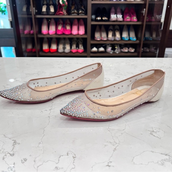 Christian Louboutin Follies Strass Flats, size 37 - Picture 6 of 14